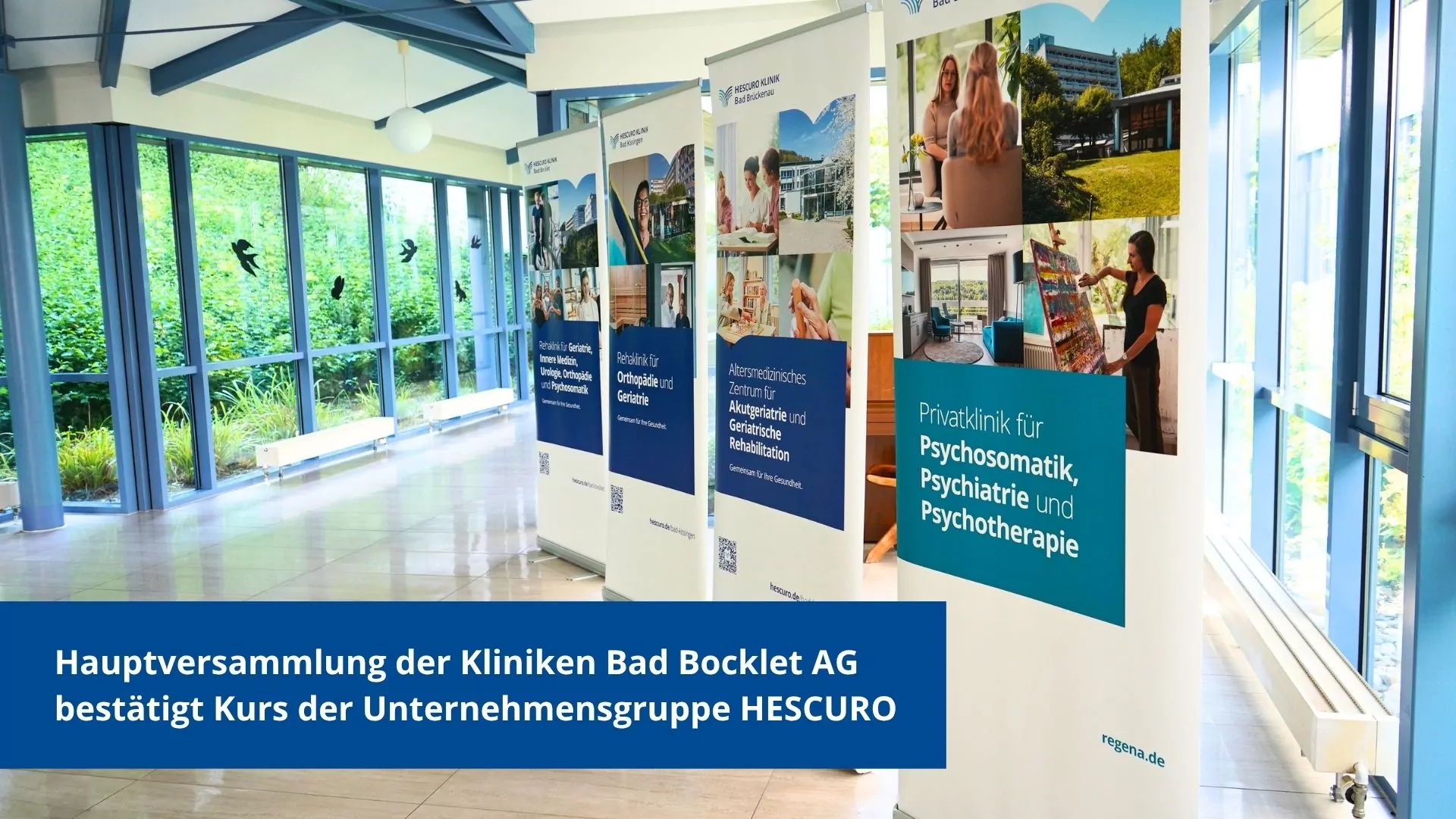 Hauptversammlung der Kliniken Bad Bocklet AG bestätigt Kurs der Unternehmensgruppe HESCURO