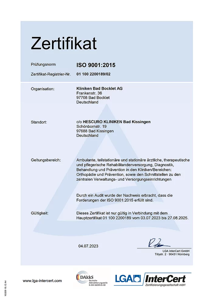Zertifizierung durch die LGA InterCert GmbH